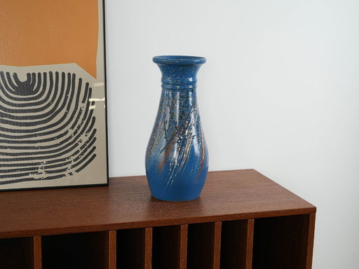 Blue ceramic vase, Danish design, 1970s, made in Denmark