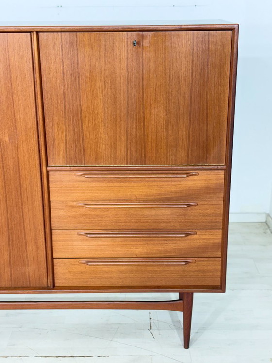 Aparador alto de teca de mediados de siglo, de la década de 1960 – Mueble para salón – Aparador (photo 6 of 20)