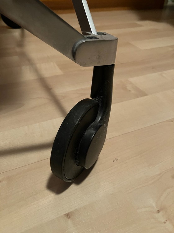 Image 1 of Tavolino Sax ClassiCon - base cromata opaca e vetro nero opaco - design classico