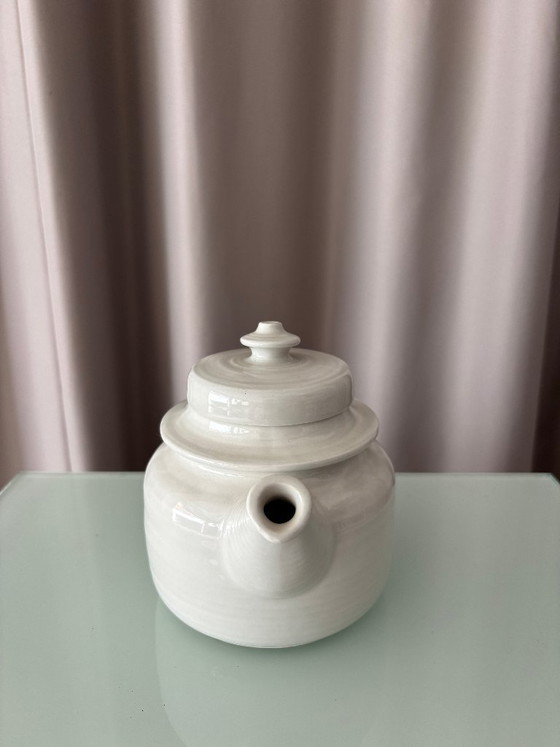 Tetera Arabia, cerámica blanca, Accesorios de mesa, Blanco, Scandinavian (foto 4 de 9)