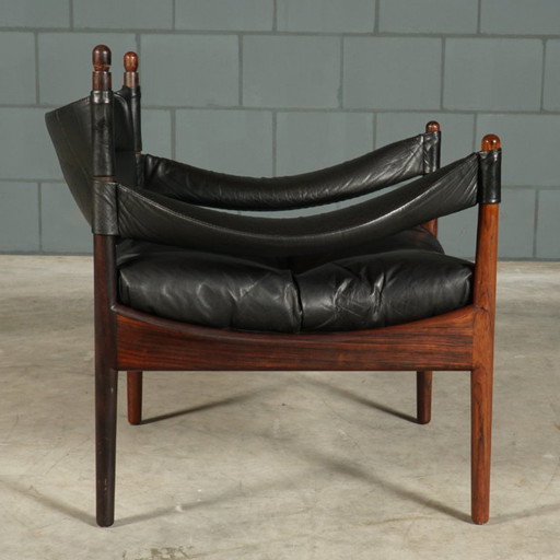 Poltrona lounge 'Modus' di Kristian Vedel - Søren Willadsen - anni '60 – fauteuils, Leather, Wood, Vintage (photo 2 of 14)