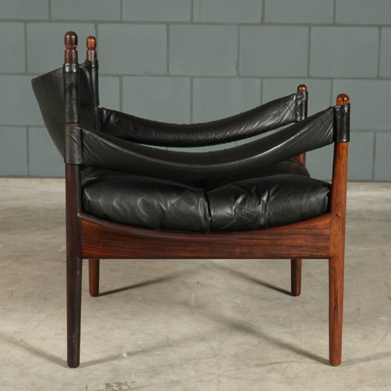 Poltrona lounge 'Modus' di Kristian Vedel - Søren Willadsen - anni '60 – Poltrone, Leather, Wood, Vintage (photo 2 of 14)