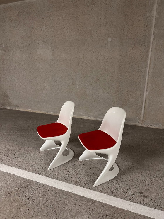 Chaises Casalino par Alexander Begge pour Casala (années 1980) – Chaises de salle à manger, Plastic, Textile (photo 4 of 6)