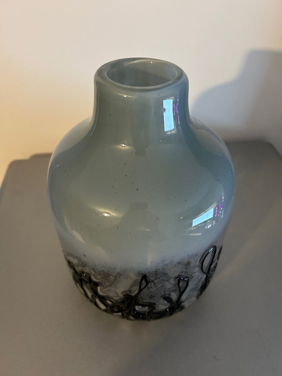 Image 1 of Murano vase handmade with melted wires 1960s
