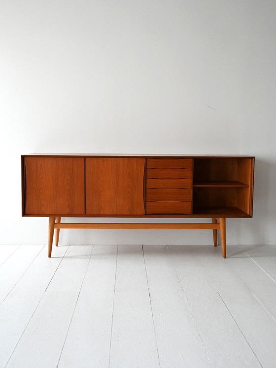Image 1 of Vintage Scandinavian Teak Sideboard with Drawers