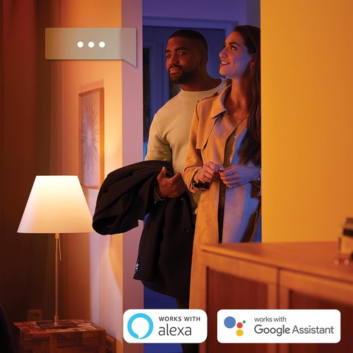 Philips Hue White and color ambiance, ampoule LED connectée sphérique compatible Bluetooth, E14, fonctionne avec Alexa, Google A