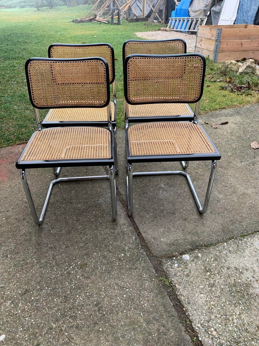 Chaise Marcel Breuer B32 Cesca italienne Mid-Century Modern, lot de 4 des années 70