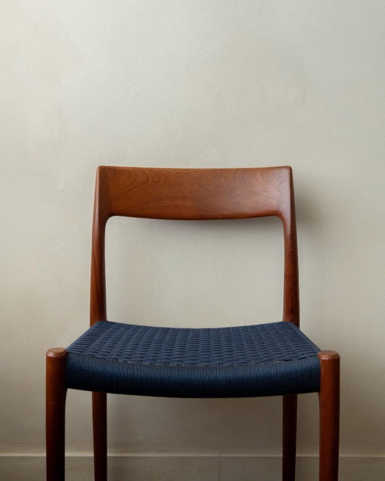 Image 1 of Danish Modern Teak Dining Chairs Model 77 by Niels Otto Møller for J.L. Møllers Møbelfabrik, Denmark, 1960s, Set of 6