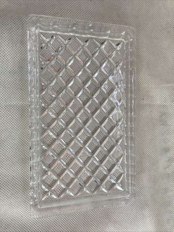 Image 1 of Crystal sugar tray and milk jug set