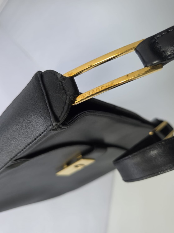 Borsa a tracolla Givenchy Vintage con logo G in pelle | Nera | Made in Italy | Set completo – Borse a spalla (photo 3 of 15)