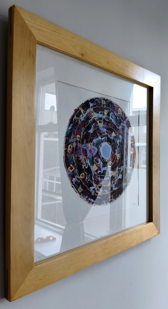 Wunderschönes Diptychon von Ilse Blesing (2002) – Mixed Media in Birkenholzrahmen – Gemälde & Zeichnungen (photo 4 of 10)