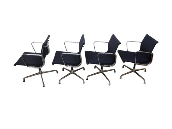 4x Vitra EA 108 chairs, black hopsak – Swivel chairs, Metal (photo 5 of 12)