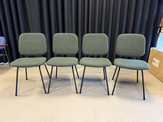 Image 1 of 4X Gijs Van Der Sluis Esszimmerstuhl Nr. 14 - Design In Box