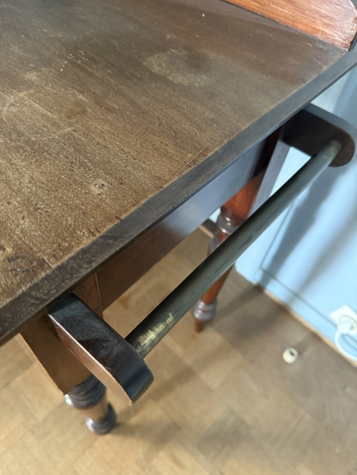 2 tavolini da bagno antichi in legno – bijzettafels, Wood (photo 2 of 5)