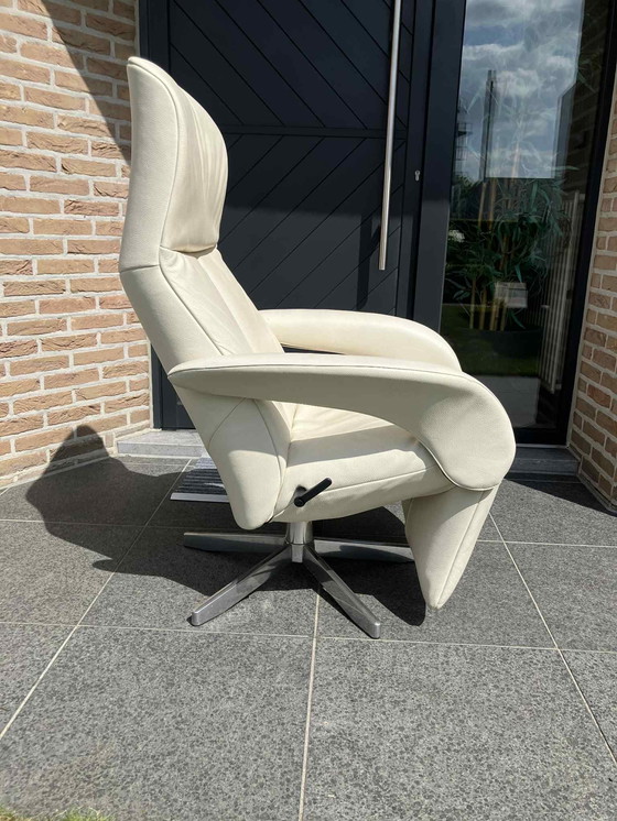 Image 1 of Jori Symphony Pelle beige (bianco crema), Medi, poltrona reclinabile monomovimento