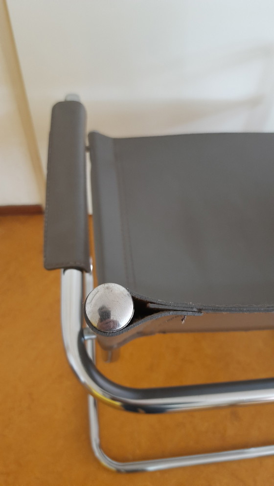 Sedia Cantilever B34, Mart Stam / Marcel Breuer MG5, Cuoio, Codificata – Sedie da pranzo, Chrome, Leather (photo 9 of 15)