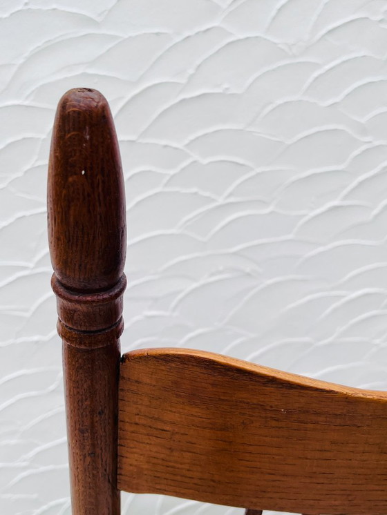 Image 1 of Vintage 1960s high chair in solid wood, country chic style