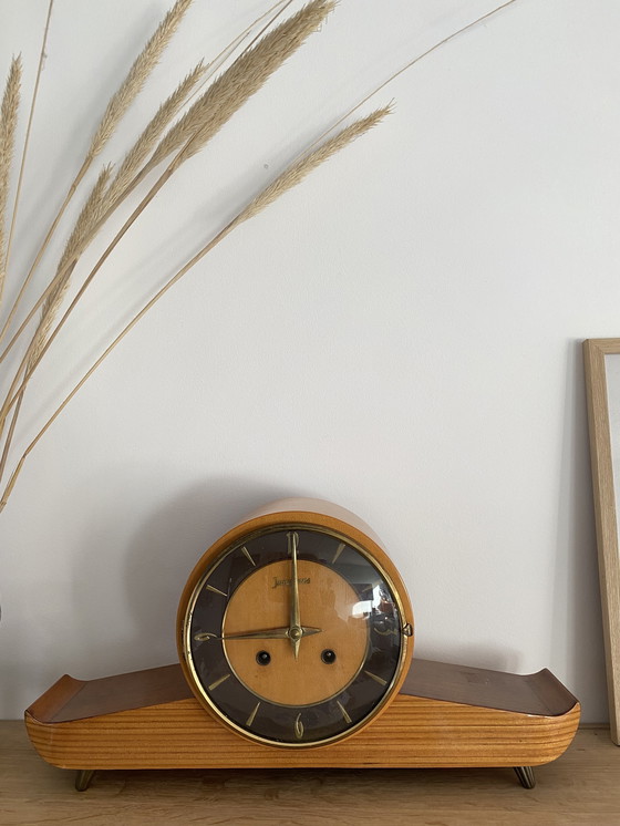 Image 1 of Chiming Mantel Clock, mid-century modern, Nederlands design uit de jaren 50