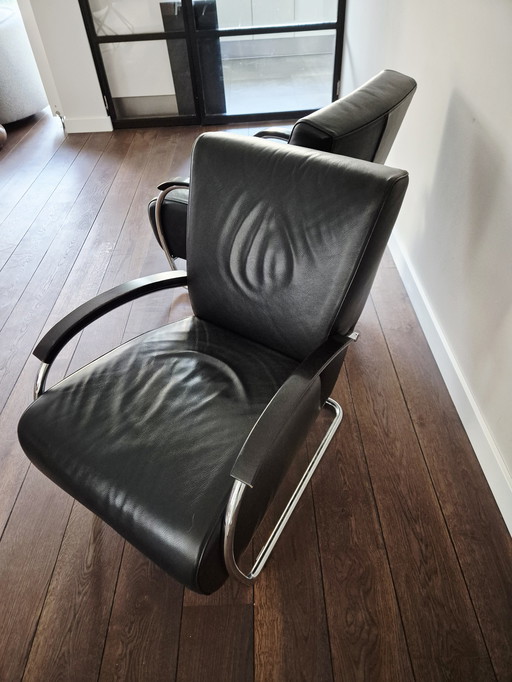 2x Opera Zwart Leder