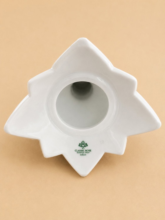 Image 1 of Rosenthal Classic Rose Porcelain Candlestick & Covered Box Set  Germany