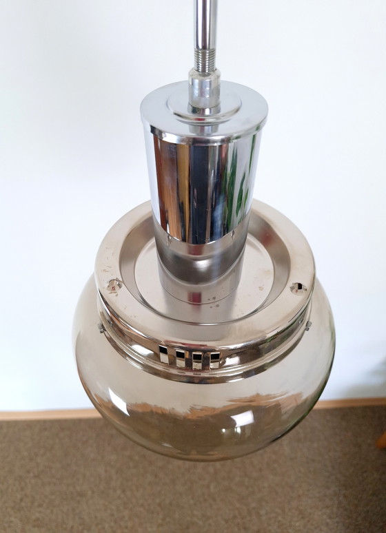 Image 1 of Elegante lampadario vintage con vetro fumé