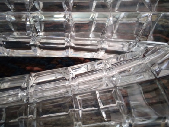 Image 1 of Set of Cristal d'Arques crystal vases, waffle pattern, 1970s