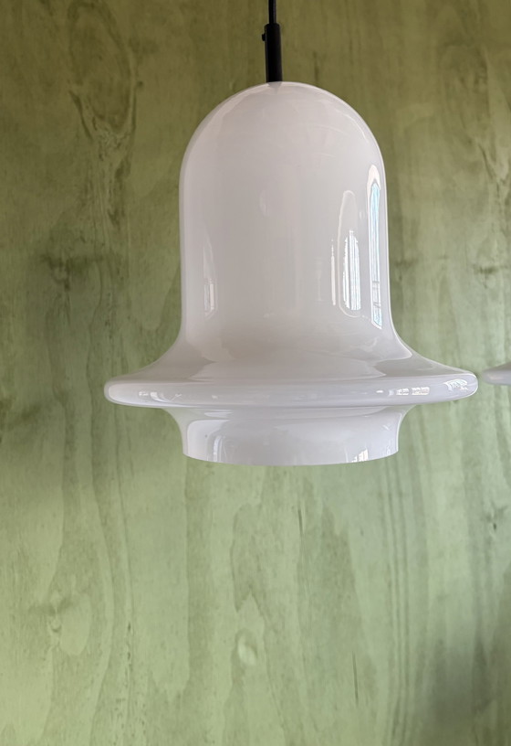Image 1 of Set Raak B-1164 kloklamp bellamp opaalglas