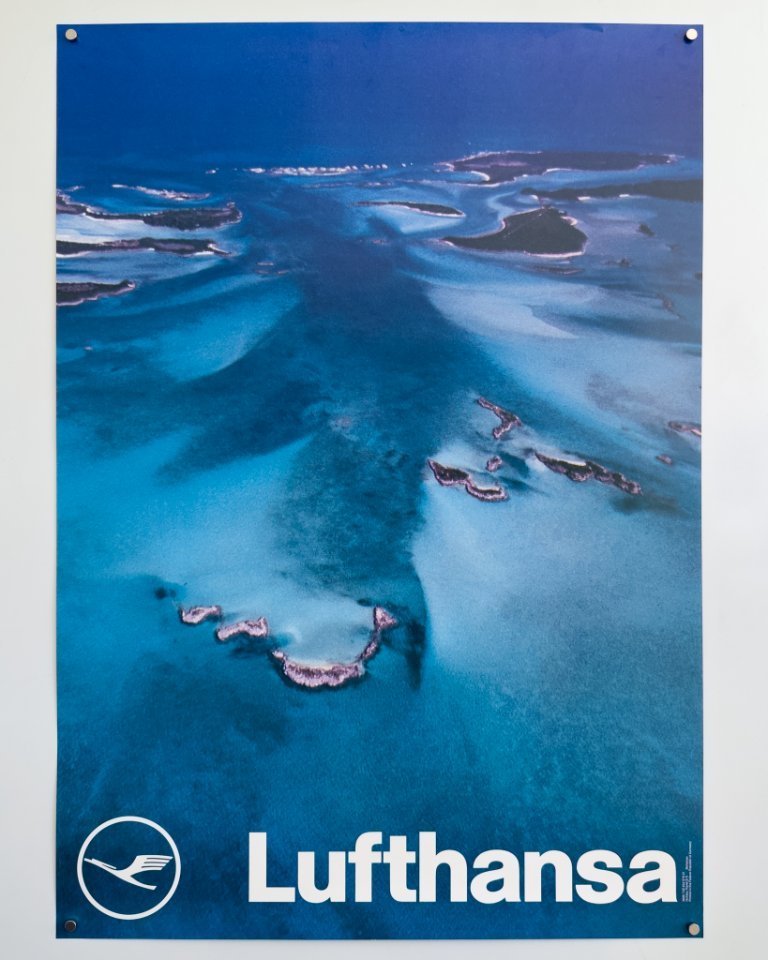 🌴 Lufthansa Bahamas – c. 1970s – Original vintage A1 Poster | Otl