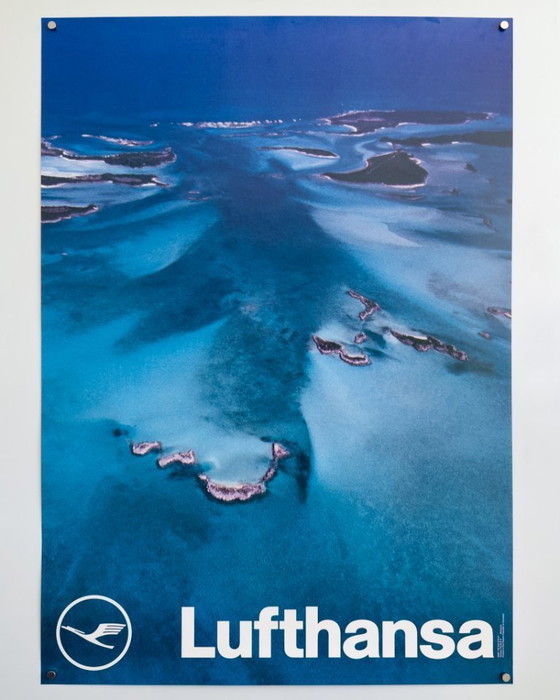 Image 1 of 🌴 Lufthansa Bahamas – env. Années 1970 – Affiche A1 vintage originale | Otl Aicher | 84,1 × 59,4 cm