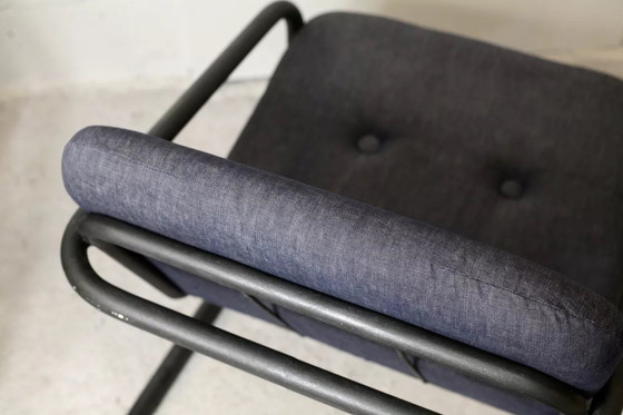 Image 1 of 2x Fauteuils Édition Prisunic Acier Tubulaire et Coussins Mousses, France, 1973