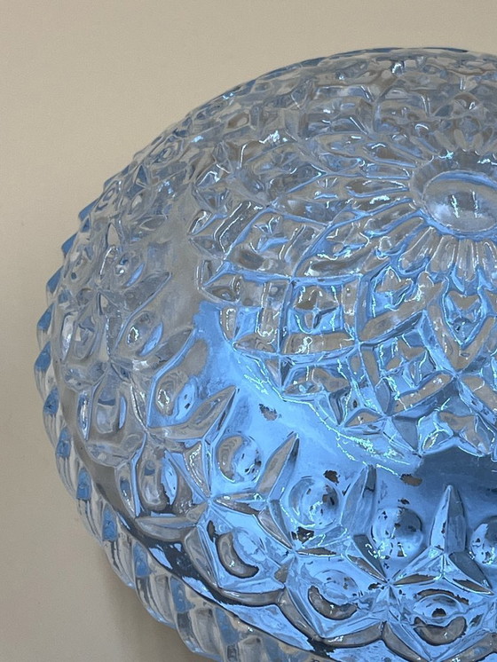 Image 1 of Vintage ceiling light in molded glass with relief