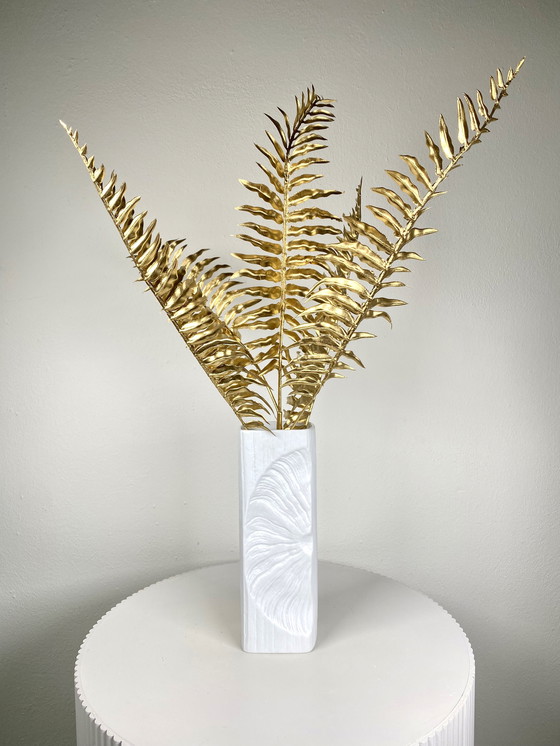 Image 1 of Vintage wit keramische Rosenthal vaas van Martin Freyer - Duits Modern Mid Century Stijl Decor & Aardewerk Vazen