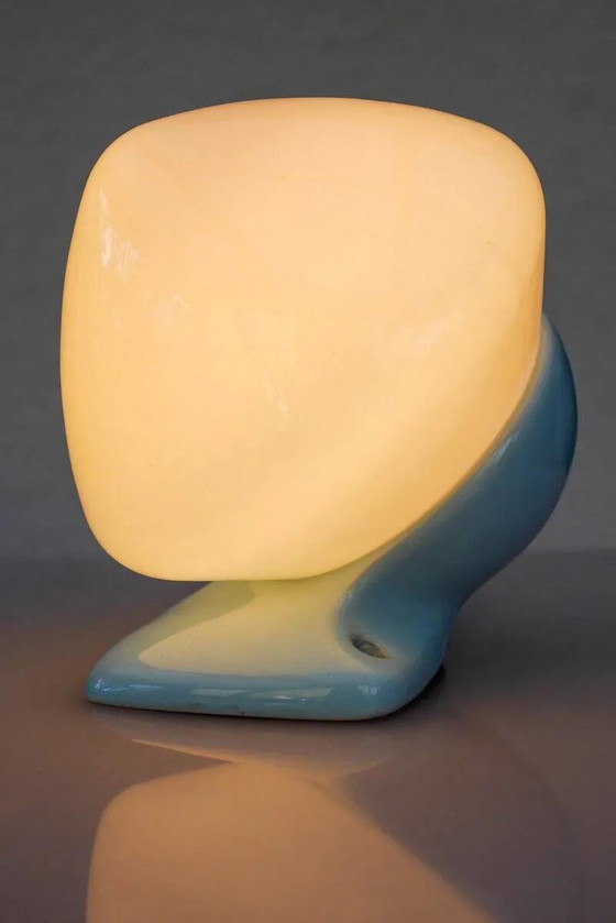 Grote mid-century moderne lichtblauwe badkamer wandlamp van Ifö – Jakobsson, Wandlampen, Porcelain (photo 3 of 15)