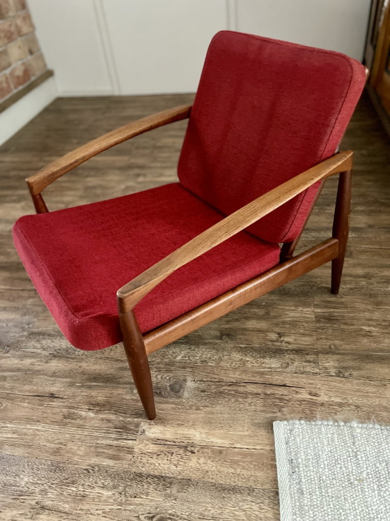 Image 1 of Paper Knife fauteuil van Kai Kristiansen voor Magnus Oleson, vintage uit het midden van de vorige eeuw.
