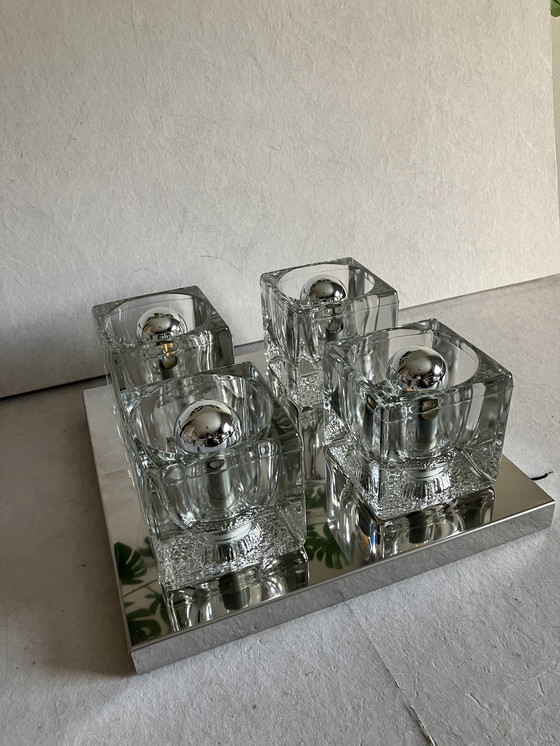 Image 1 of Peill & Putzler Plafonnier Ice cue lampe design vintage