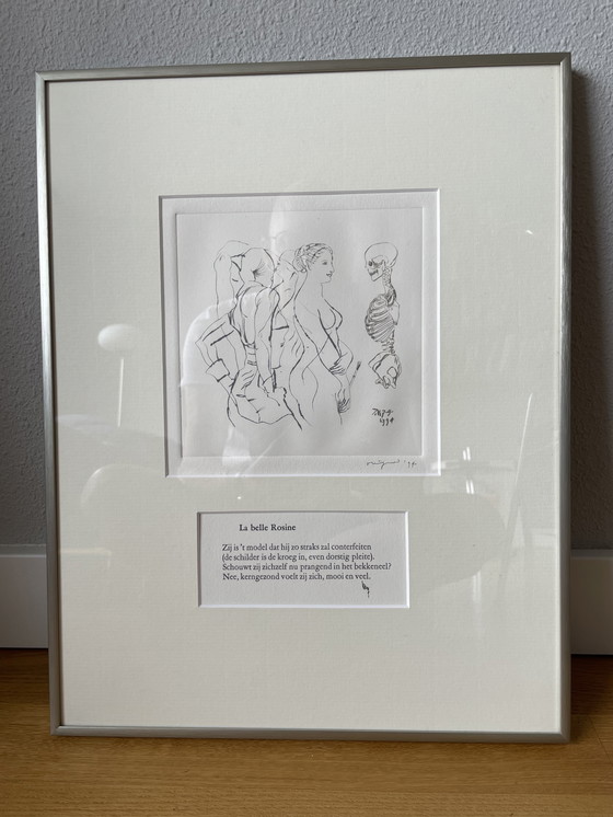 Image 1 of Janneke Viegers haar ets La Belle Rosine