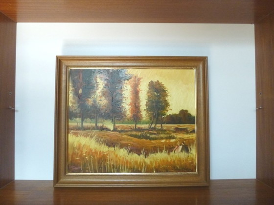 Image 1 of S. Vilata: Oil “At the beginning of summer”. Vintage 70s