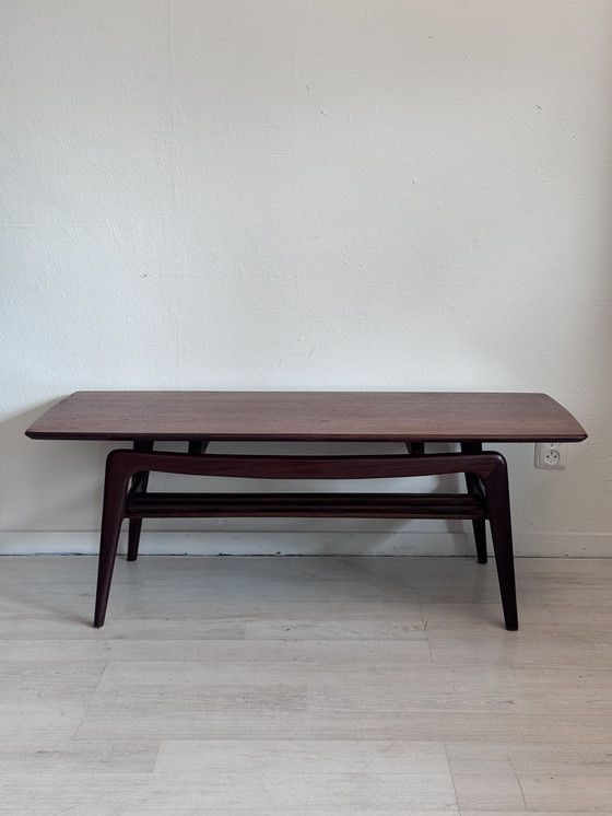 Image 1 of Table basse vintage Louis van Teeffelen, 1960, teck
