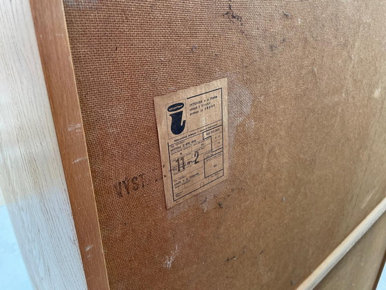 Image 1 of Armoire U-450 en placage de chêne, variante jaune et blanche, Jiří Jiroutek pour Interiér Praha, années 1960