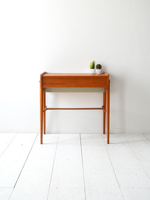 Scandinavian Teak Vanity with Mirror