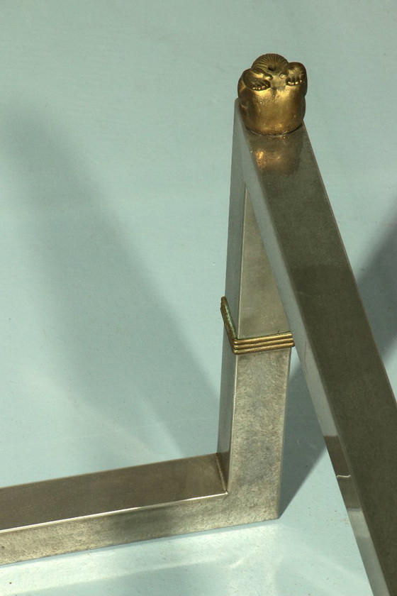 Image 1 of Tavolino da caffè in vetro Peter Ghyczy con struttura in acciaio inossidabile Biri T29