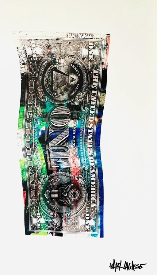Karl Lagasse - New Art Dollar 37 - Zeefdruk van de kunstenaar