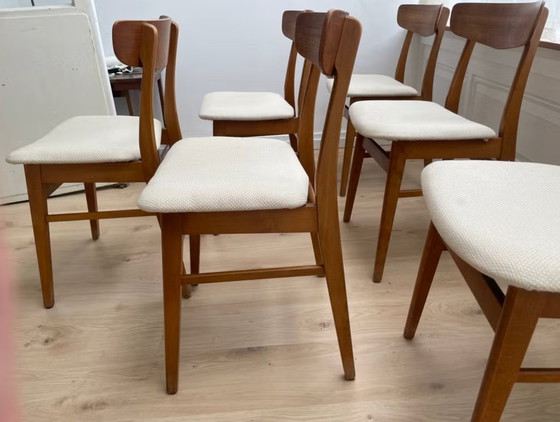 Set of 6 Findahl Moss Ball Dining Chairs 50s Danish Design – Wood (photo 3 of 5)