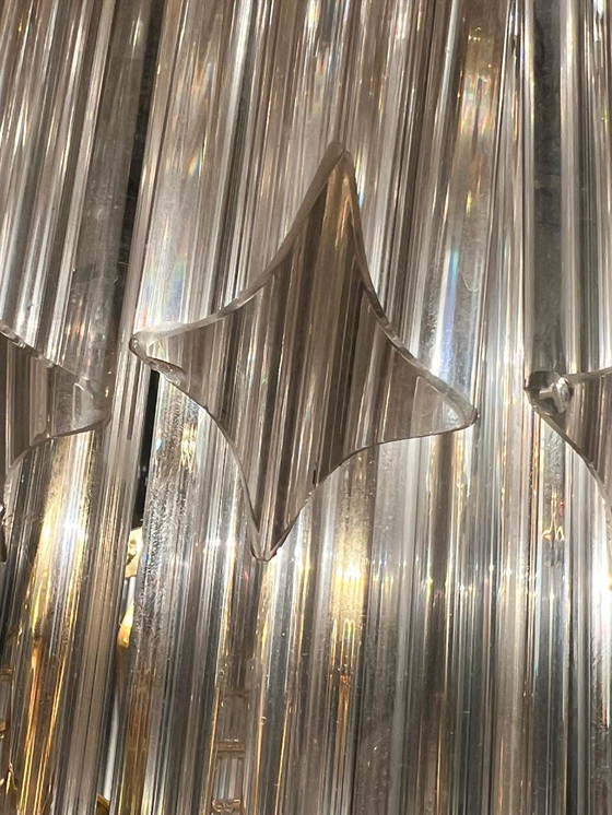 Image 1 of  Gran araña/lámpara de techo de Paolo Venini, cascada, cristal de Murano, Italia, años 70