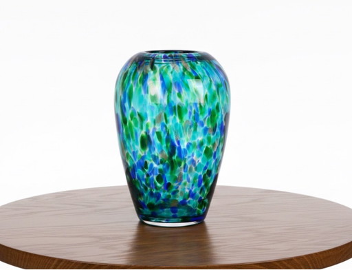 Hand-blown glass vase