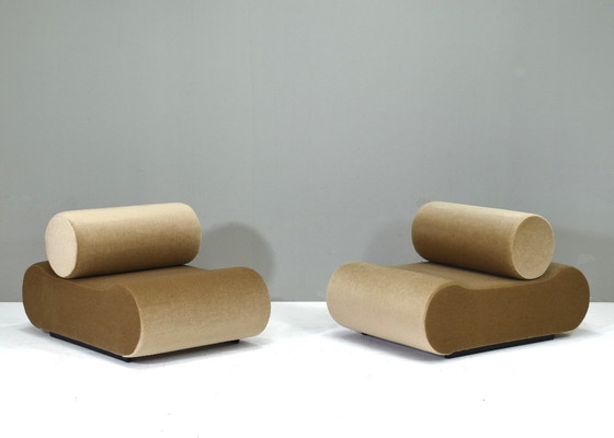 Image 1 of 2 poltrone lounge "Corbi" di Klaus Uredat in mohair nuovo per COR, Germania - 1969