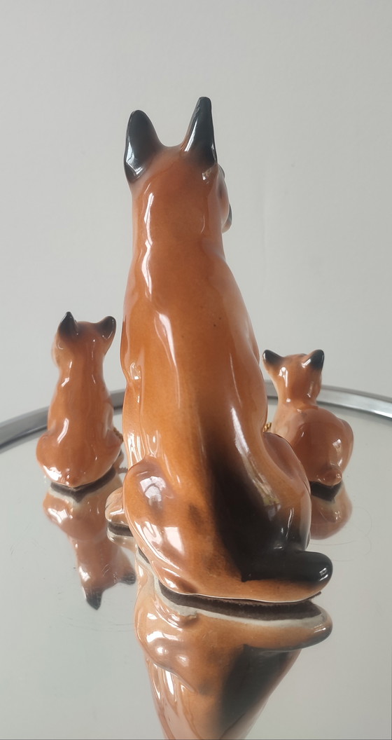 Image 1 of Famille de Boxers en Céramique Vintage (1950/60)