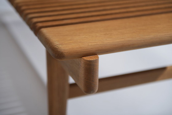 Image 1 of PP JH 589 houten bank - salontafel van Hans J Wegner voor PP Møbler (Hansen)