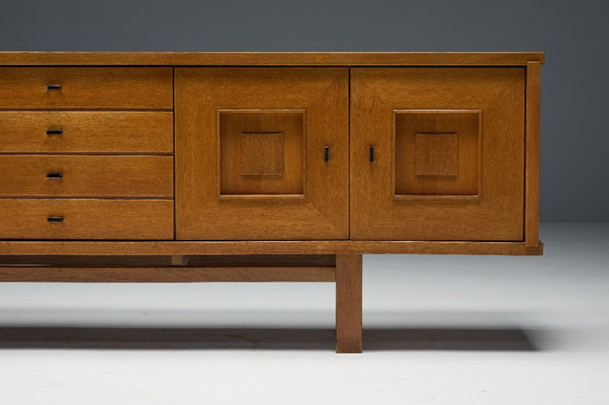 Image 1 of Buffet brutalista in quercia, Belgio, anni '60