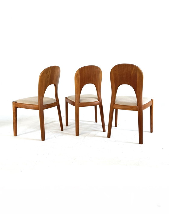 Image 1 of 3x "sedie Morten" restaurate, Koefoeds Hornslet anni '70